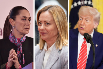 Claudia Sheinbaum, Giorgia Meloni and Donald Trump