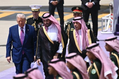 Donald Trump, a su llegada a Riad (Arabia Saudí)