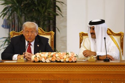 Donald Trump y el emir de Qatar, Al Thani