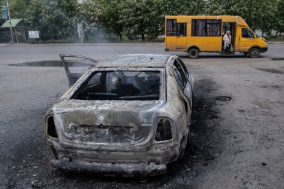 Imágenes del ataque difundidas por Ucrania