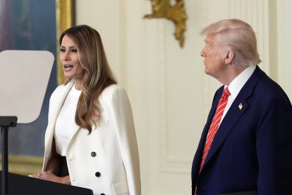 Melania y Donald Trump en la Casa Blanca (Archivo)