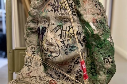 The bust of American singer Jim Morrison, who disappeared 37 years ago.