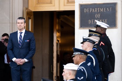Pete Hegseth at the Pentagon/ Saul Loeb