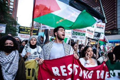 Anti-Israel protesters.