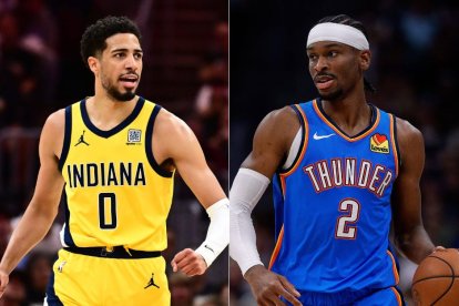 Tyrese Haliburton y Shai Gilgeous-Alexander