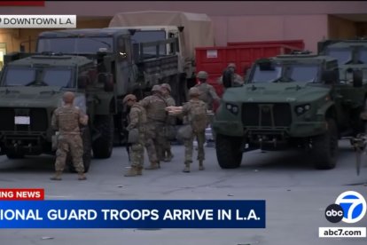 Arrival of National Guard members in L.A.