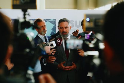 Santiago Abascal, leader of Vox, from Asunción, Paraguay
