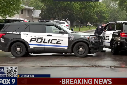 Authorities at the scene of one of the shootings