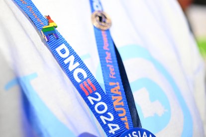An attendee at the 2024 Democratic National Convention/Alex Wroblewski.