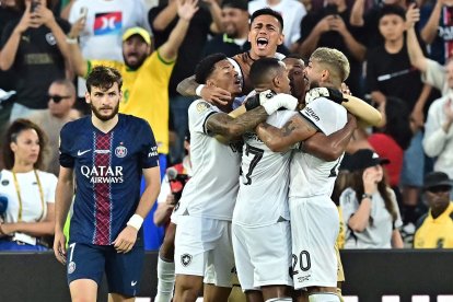 Los jugadores del Botafogo celebran tras el pitido final