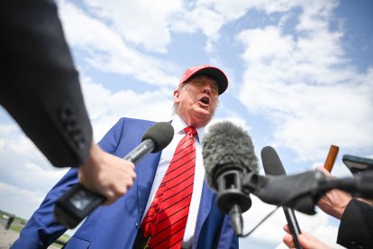 Trump en el aeropuerto de Morristown, Nueva Jersey/ Mandel Ngan