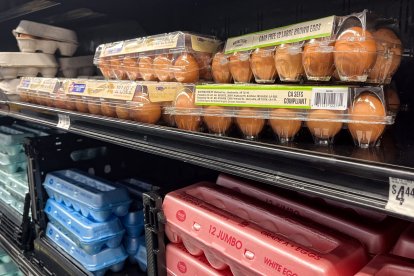 Boxes of eggs at a Walmart in Houston