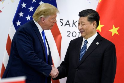 Donald Trump and Xi Jinping in 2019. File image.