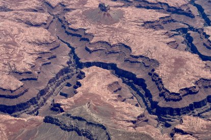 File image with an aerial view of the Grand Canyon.