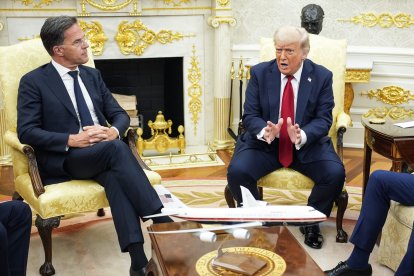 Mark Rutte y Donald Trump