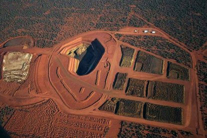 Rare earth reserve at a mine in Australia.