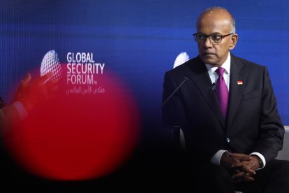 El ministro de Interior de Singapur, K. Shanmugam