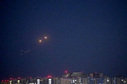 Ukrainian air defenses deployed against Russian drones