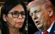 Delcy Rodríguez y Donald Trump en una combinación de fotos