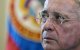 El ex presidente colombiano (2002-2010) Álvaro Uribe habla durante una conferencia de prensa-