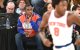 Tracy Morgan durante un juego de los New York Knicks