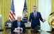Donald Trump y Pete Hegseth en la Oficina Oval