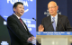 El presidente chino, Xi Jinping, y el del Foro Económico Mundial, Klaus Schwab