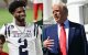 Shedeur Sanders y Donald Trump/