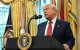 El presidente estadounidense Donald Trump habla desde Washington