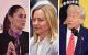 Claudia Sheinbaum, Giorgia Meloni y Donald Trump.