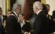 George Clooney y Joe Biden, durante un acto en la Casa Blanca en 2022