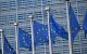 Banderas europeas frente a la sede de la UE en Bruselas.