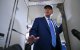US President Donald Trump talks to the press aboard Air Force One on the way to Morristown Municipal Airport in Morristown, New Jersey, on June 6, 2025. Trump is travelling to his residence and golf club in Bedminster, New Jersey. (Photo by ANDREW CABALLERO-REYNOLDS / AFP)