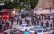 Las protestas contra ICE continúan el 10 de junio de 2025 en el centro de Los Ángeles, alrededor de los edificios federales donde ICE lleva a los presuntos inmigrantes ilegales para ser detenidos.