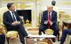 El secretario general de la OTAN, Mark Rutte, y el presidente estadounidense, Donald Trump, hablan durante una reunión en el Despacho Oval de la Casa Blanca, en Washington, el 14 de julio de 2025