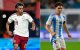 Los futbolistas Lamine Yamal y Julián Álvarez, con España y Argentina