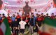 Miembros de la selección nacional de fútbol de Irán en una ceremonia antes de su partida para la Copa Mundial de la FIFA 2026