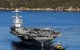 El portaaviones de la Marina de los EE. UU. USS Gerald R. Ford sale de la bahía de Souda en la isla de Creta