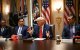 El presidente Trump durante la reunión de gabinete que mantuvo este miércoles.