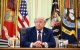US President Donald Trump speaks to the press in the Oval Office of the White House in Washington, DC, on June 3, 2026. (Photo by Mandel NGAN / AFP)