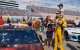 Kyle Busch junto a su esposa y su hijo.