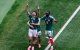Raul Jimenez celebrates scoring his team's second goal/ Rodrigo Oropeza