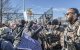 Manifestantes protestan contra las operaciones del ICE, en Minneapolis, Minnesota