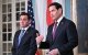 El secretario Marco Rubio con el ministro de Relaciones Exteriores de Paraguay, Rubén Ramírez, este 4 de agosto.