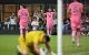 El delantero argentino del Inter Miami, Lionel Messi (n.º 10), celebra el gol del defensa brasileño del Inter Miami, Micael (n.º 16), tras una asistencia suya, durante el partido de fútbol de la fase de grupos de la Leagues Cup 2026 entre el Inter Miami CF y el Atlético de San Luis, disputado en el NU Stadium de Miami, Florida, el 5 de agosto de 2026.