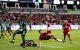 Federico Viñas realiza una chilena durante el partido de semifinales de la Leagues Cup entre el Toluca FC y el Club León en el Shell Energy Stadium de Houston, Texas, el 2 de septiembre de 2026.