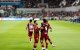 Toluca FC players celebrate a goal in the first half during a Leagues Cup match between Toluca FC and Club Leon at Shell Energy Stadium in Houston, Texas, on September 2, 2026.