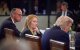 La presidenta de Italia, Giorgia Meloni, sentada junto al presidente Donald Trump, en una reunión en Washington, en agosto de 2025.