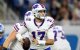 El quarterback de los Buffalo Bills, Josh Allen (17), busca un pase durante la primera parte de un partido de fútbol americano de la NFL contra los Detroit Lions en Detroit, Míchigan (EE. UU.), el viernes 23 de agosto de 2019.