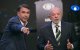 El presidente y candidato presidencial de Brasil, Luiz Inácio Lula da Silva, y el candidato presidencial de derecha, Flavio Bolsonaro